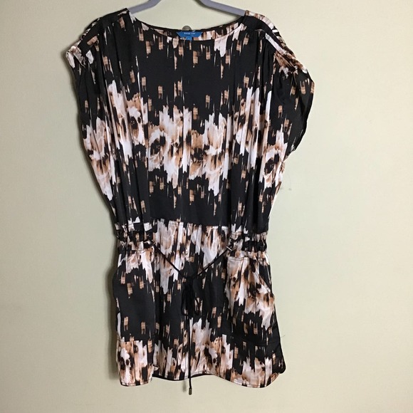 Derek Lam Women’s Drawstring Tunic short Sleeve Multicolor Size Large  E… - Picture 4 of 8